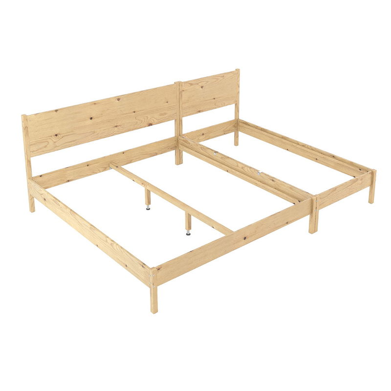 babyonlineshop Nature Kid Fabi Familienbett natur 180 x 200 cm Doppeltbett und 90 x 200 cm Einzelliege Riesige Ersparnisse
