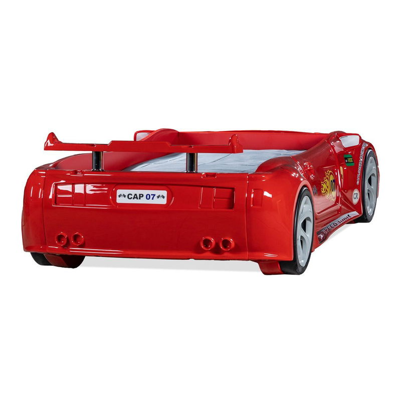 babyonlineshop Artkid Autobett Kinderbett rot 90x190 cm mit LED Licht per Fernbedienung 2025