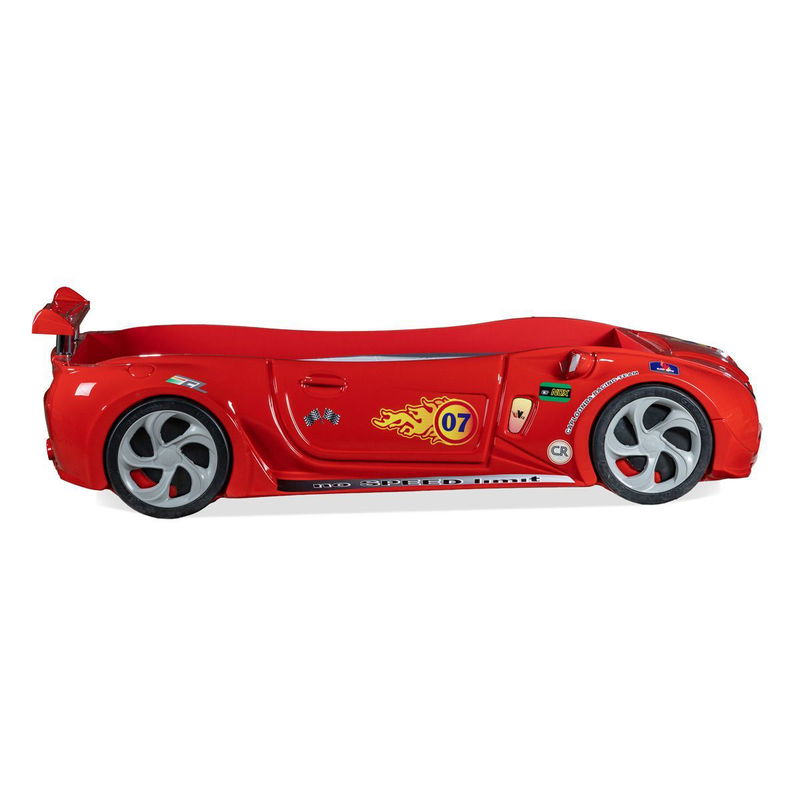 babyonlineshop Artkid Autobett Kinderbett rot 90x190 cm mit LED Licht per Fernbedienung 2025