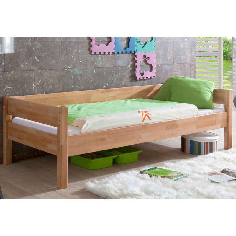 babyonlineshop Relita KIM Halbhochbett Buche massiv Natur zum Einzelbett umbaubar - frachtfrei Outlet