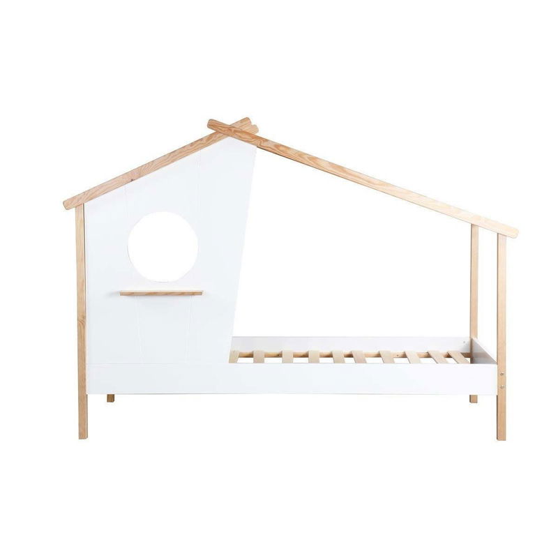 babyonlineshop Nature Kid Sam Hausbett weiß Kiefer Liegefläche 90 x 200 cm Angebote
