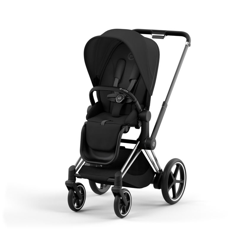 babyonlineshop CYBEX e-PRIAM Kinderwagen Sepia Black Bundle Plus New Generation inkl. Zubehörartikel Kostenloser Versand