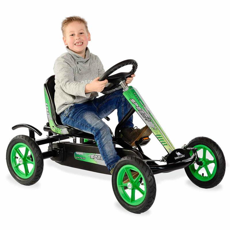 babyonlineshop Dino Cars Speedy BF1 schwarz/grün mit Leichtlaufreifen Exklusive Angebote