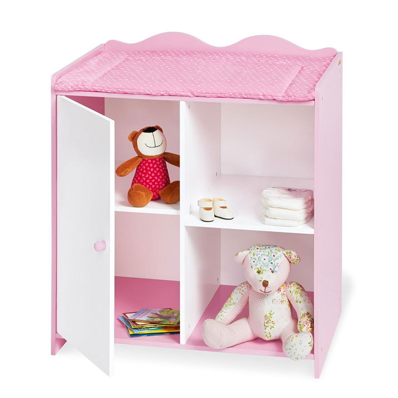 babyonlineshop Pinolino Puppenwickeltisch Jasmin rosa und weiß lackiert zum Toppreis Räumungsverkauf
