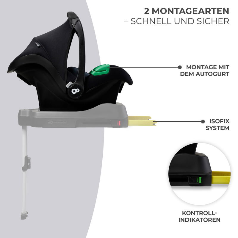 babyonlineshop Kinderkraft MINK PRO i-Size Kindersitz black 40-75 cm Vierteljährliche Förderung