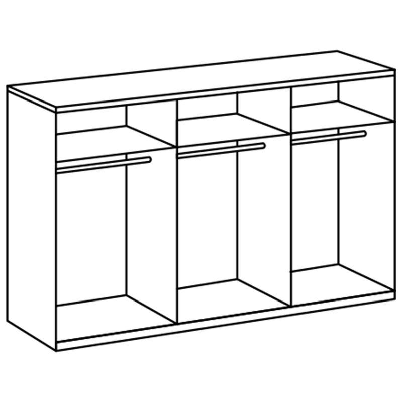 babyonlineshop Wimex Gibraltar Schwebetürenschrank 270 cm Weiß/Artisan-Eiche Dekor Black Friday Preise