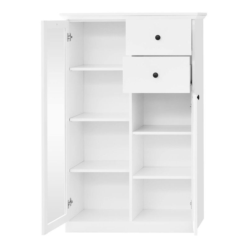 babyonlineshop trendteam Baxter Anbauwand 4-teilig weiß Dekor Im Verkauf