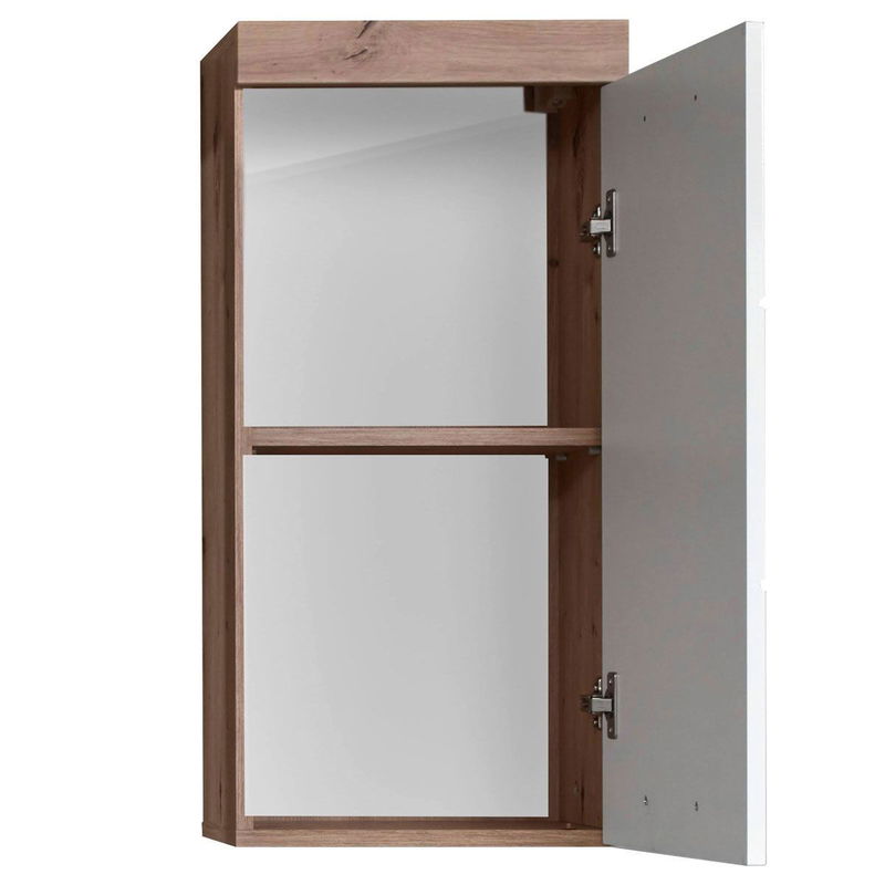 babyonlineshop trendteam Amanda Badmöbel 164x190x34 cm 4-teilig weiß / asteiche Fabrikpreis