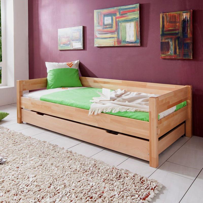 babyonlineshop Relita NIK Einzelbett Buche massiv Natur 90 x 200 cm Rabatt
