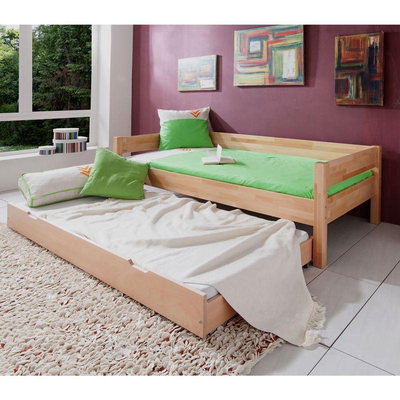 babyonlineshop Relita NIK Einzelbett Buche massiv Natur 90 x 200 cm Rabatt