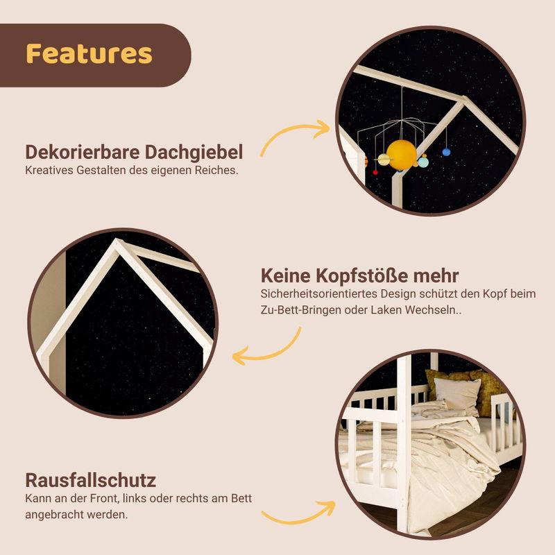 babyonlineshop Artkid Benni Hausbett Natur 90 x 200 cm Discount Store für neue Produkte