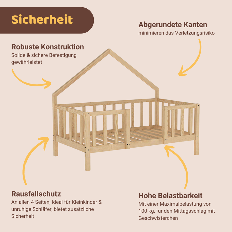 babyonlineshop Artkid William Hausbett natur 90 x 160 cm 50% Rabatt mit kostenlosem Versand