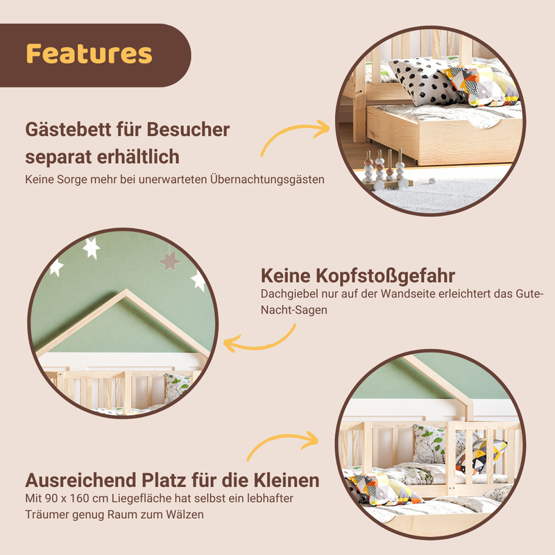 babyonlineshop Artkid William Hausbett natur 90 x 160 cm 50% Rabatt mit kostenlosem Versand