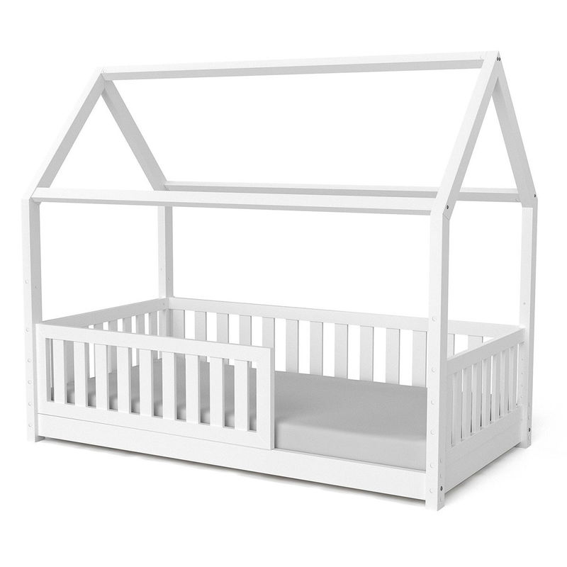 babyonlineshop Nature Kid Lilly Hausbett Kiefer weiß lackiert Liegefläche 140 x 200 cm Rabatte dieses Monats
