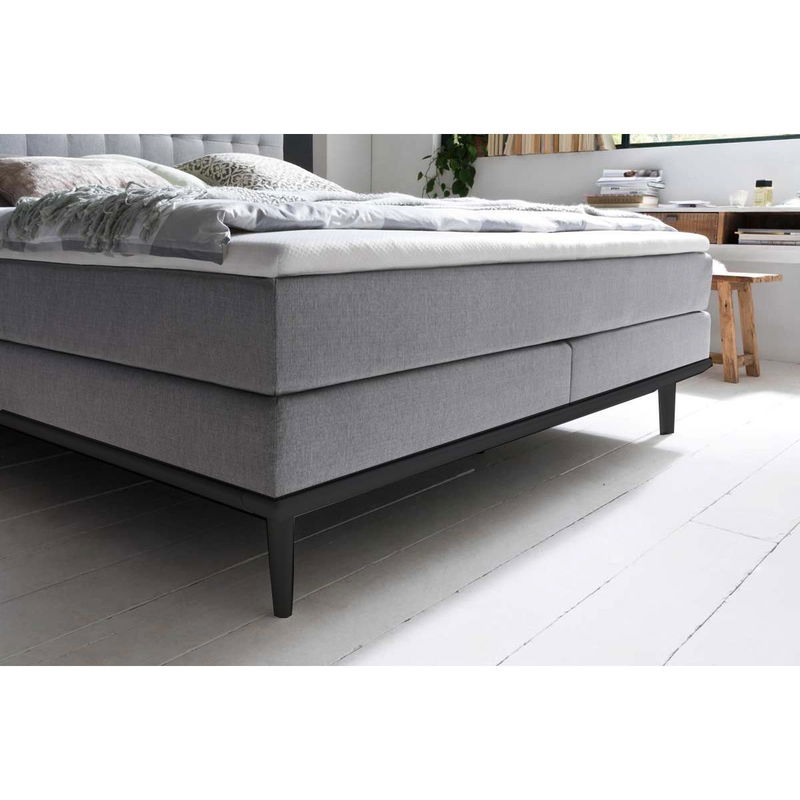 babyonlineshop Meise Möbel Massello Boxspringbett 180 x 200 cm hellgrau Stoff - inklusive Lieferung Bestseller