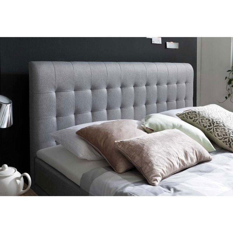 babyonlineshop Meise Möbel Massello Boxspringbett 180 x 200 cm hellgrau Stoff - inklusive Lieferung Bestseller