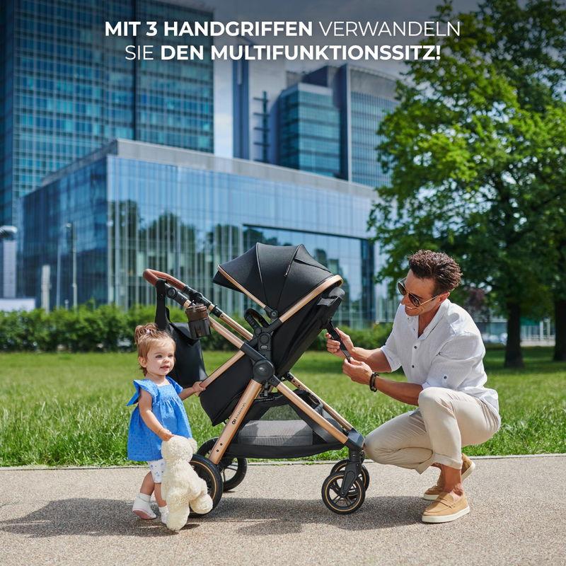 babyonlineshop Kinderkraft Multifunktionaler 3-in-1-Kinderwagen ESME Sand Beige Kostenlose Rückgabe