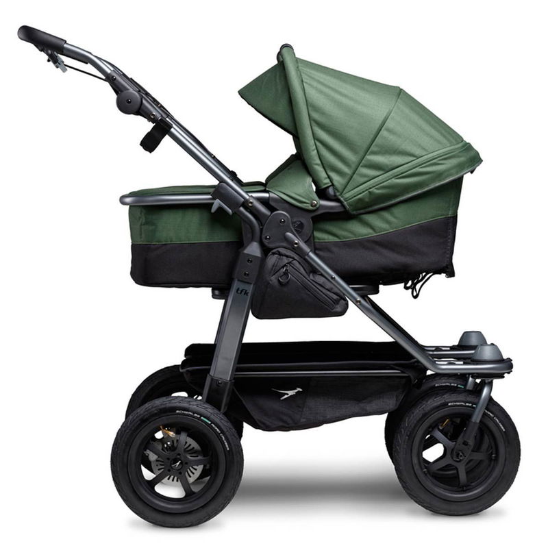 babyonlineshop tfk duo Kombi Kinderwagen olive Zwillingswagen mit Luftrad-Set Nur noch ein Tag übrig