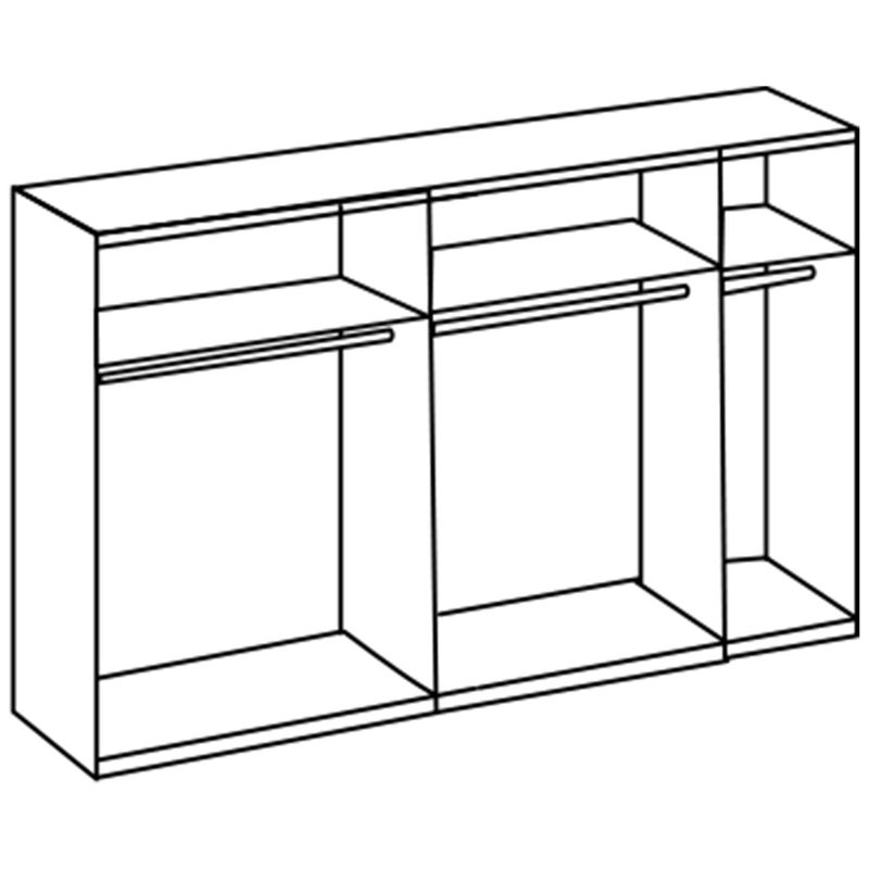 babyonlineshop Wimex Detroit Schwebetürenschrank 250 cm Plankeneiche Dekor/Raw steel Riesige Ersparnisse
