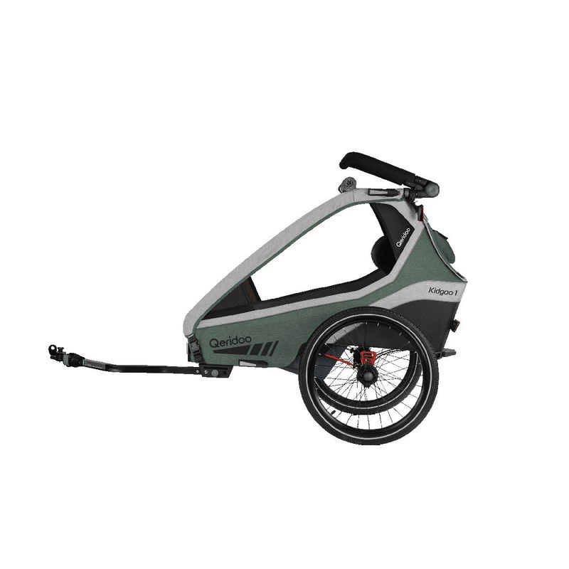 babyonlineshop Qeridoo Kidgoo 1 Fahrradanhänger Ivy Green mit Joggerfunktion Bis zu 50% Rabatt