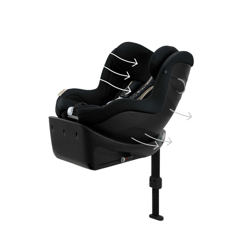 babyonlineshop CYBEX Sirona Gi i-Size Plus Moon Black ab Geburt bis 105 cm (ca. 4 Jahre) Rabatte dieses Monats