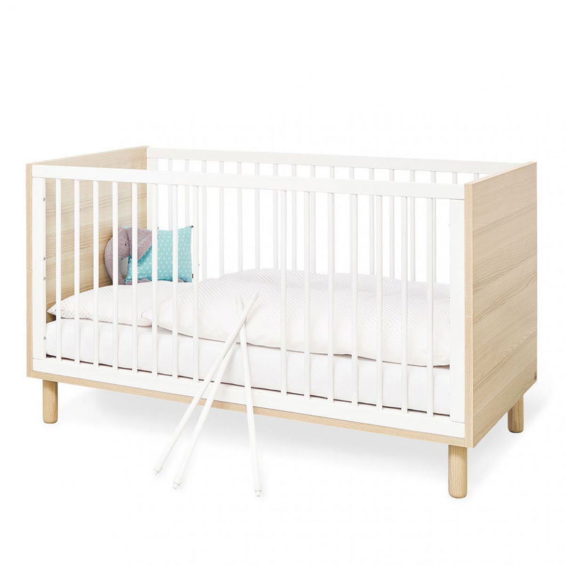 babyonlineshop Pinolino Flow Kinderzimmer breit groß Dekor Esche/weiß Osterangebot