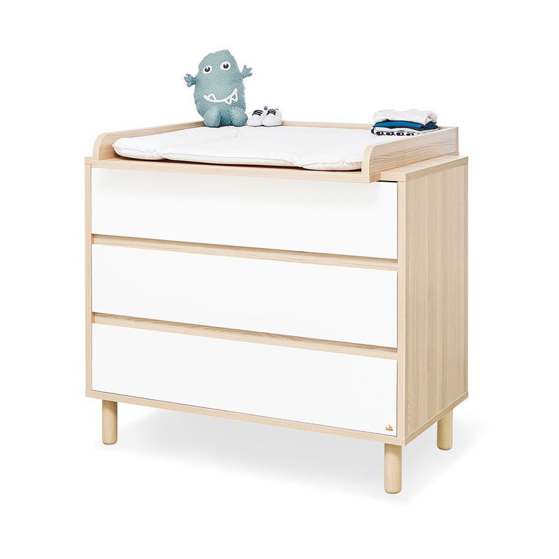babyonlineshop Pinolino Flow Kinderzimmer breit groß Dekor Esche/weiß Osterangebot
