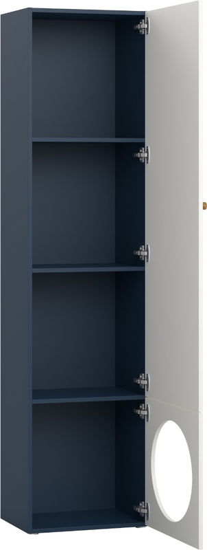 babyonlineshop Vox RELI - Bücherregal schmal UK 3/4 mit Eichengriff / Indigo Bestseller
