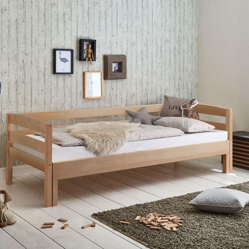 babyonlineshop Relita EMILIA Einzelbett Buche massiv Natur 90/180 x 200 cm ausziehbar