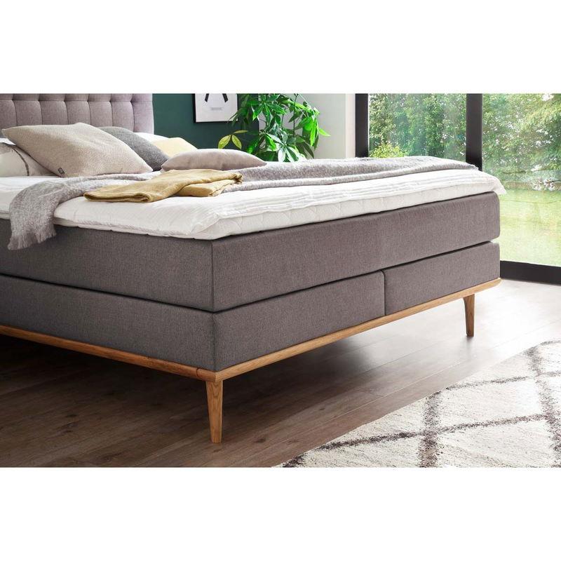 babyonlineshop Meise Möbel Massello Boxspringbett 180 x 200 cm taupe Stoff - inklusive Lieferung Letzte 3 Tage