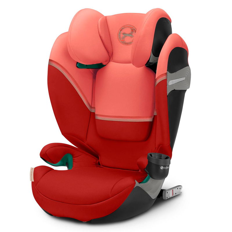 babyonlineshop CYBEX Solution S2 i-Fix Kindersitz Hibiscus Red 3 bis 12 Jahre