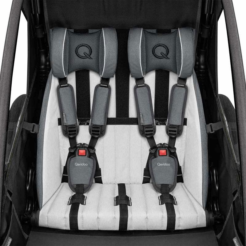 babyonlineshop Qeridoo Sportrex 2 Fahrradanhänger Jeans Blue 2023 limitiertes Design Großer Ausverkauf