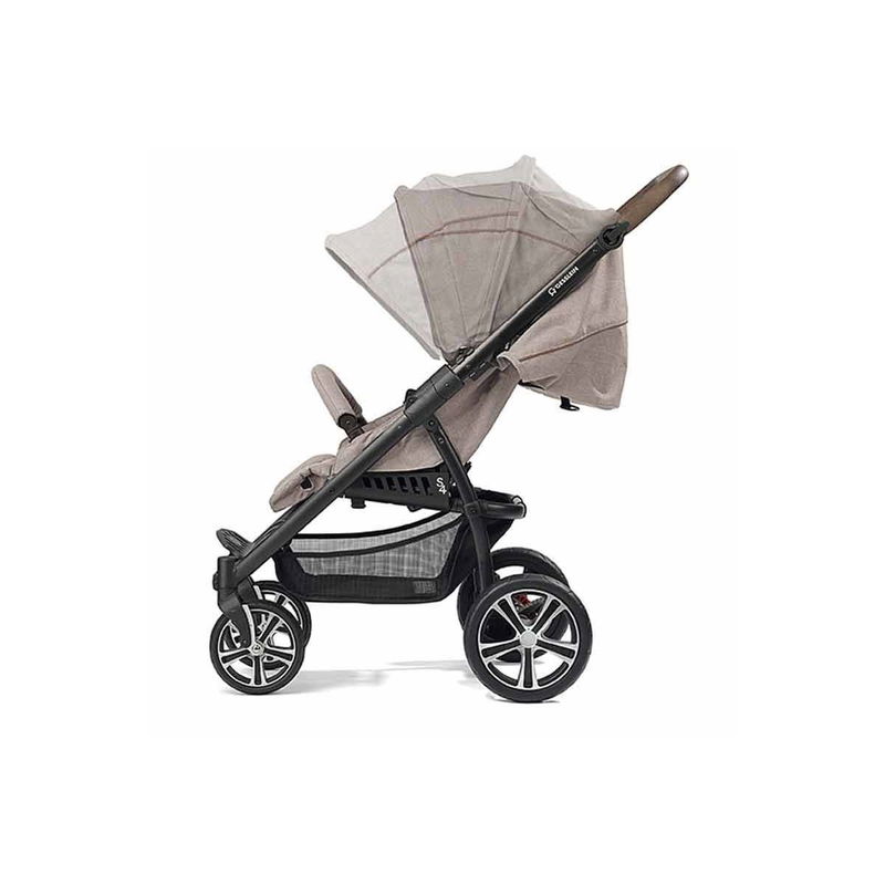 babyonlineshop Gesslein S4 Air+ Buggy schwarz Gestell schwarz inkl. Ledergriff cognac Black Friday