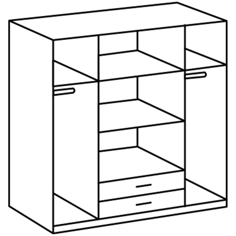babyonlineshop Wimex Cork Kleiderschrank 180 cm 2 Spiegel Plankeneiche Dekor/Graphit Valentinstagsangebot