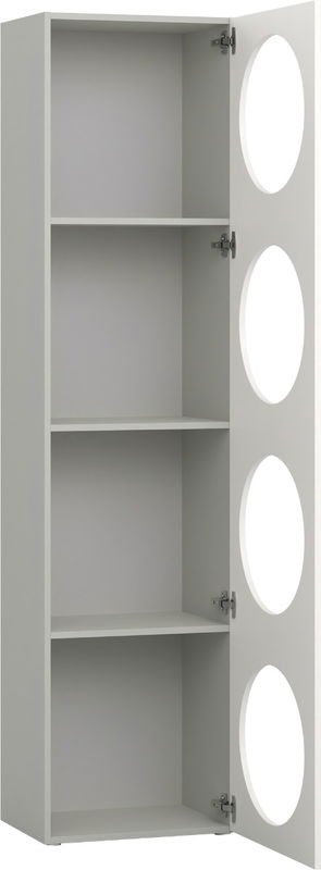 babyonlineshop Vox RELI - Bücherregal schmal mit Frontoption: 7 Gehäuse: Grau Front: Alabasterweiß Zeitlich begrenztes Angebot