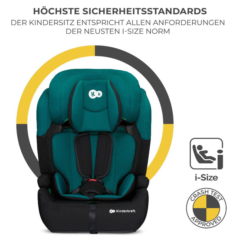 babyonlineshop Kinderkraft Comfort Up i-Size Kindersitz green 76 - 150cm 8kg Zeitbegrenzte Promotion