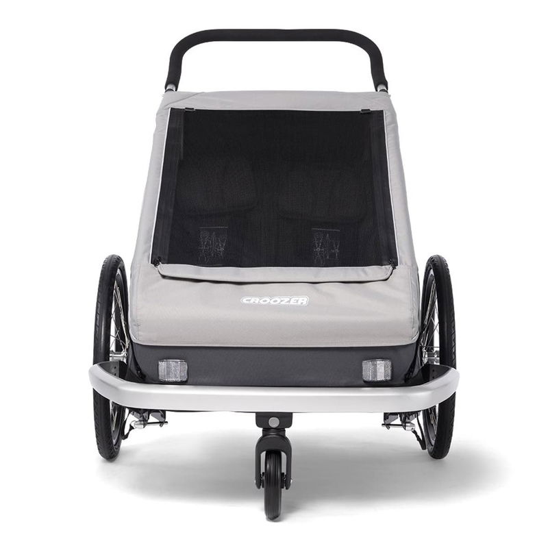 babyonlineshop Croozer Kid Keeke 2 Stone grey 2in1 Fahrradanhänger & Buggy-Set Lagerräumung