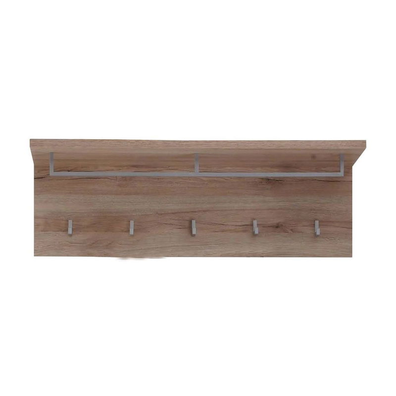 babyonlineshop trendteam Malea Wandboard mit Kleiderstange Eiche San Remo hell