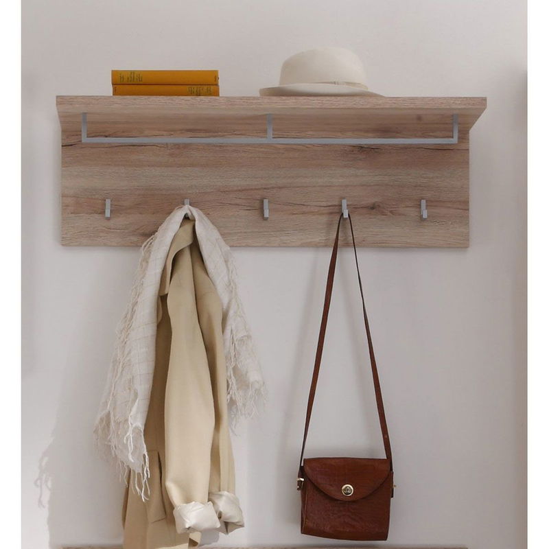 babyonlineshop trendteam Malea Wandboard mit Kleiderstange Eiche San Remo hell Online Outlet