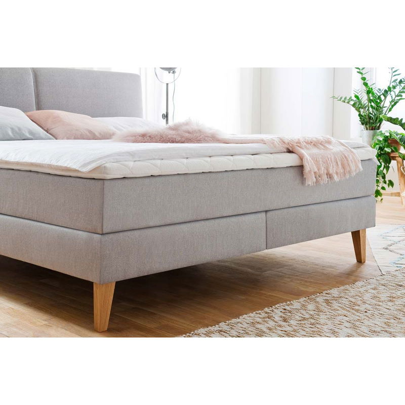 babyonlineshop Meise Möbel Greta Boxspringbett 180 x 200 cm Taupe Stoff - inklusive Lieferung Saisonale Angebote