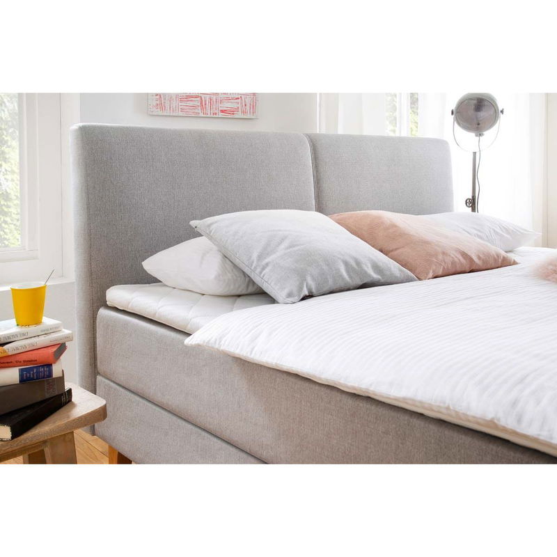 babyonlineshop Meise Möbel Greta Boxspringbett 180 x 200 cm Taupe Stoff - inklusive Lieferung Saisonale Angebote