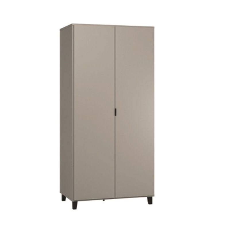 babyonlineshop VOX Simple Kleiderschrank 2-türig grau/schwarz