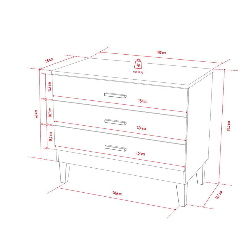 babyonlineshop VOX Lounge Kommode grau/eiche Neueste Stile
