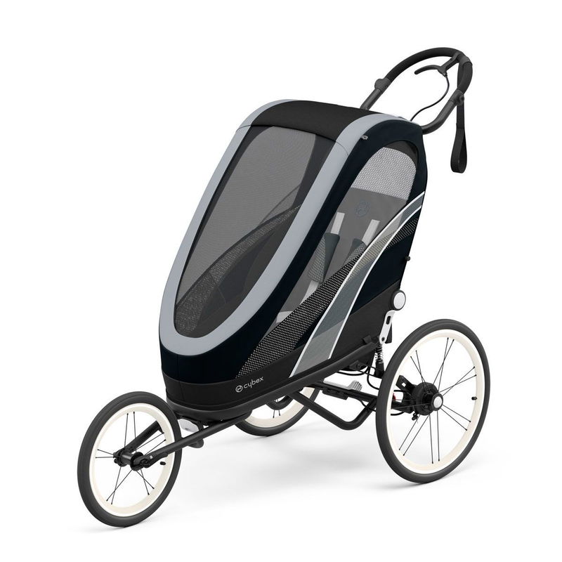 babyonlineshop CYBEX ZENO One Box All Black Rahmen + Sitzpaket als Komplett-Set