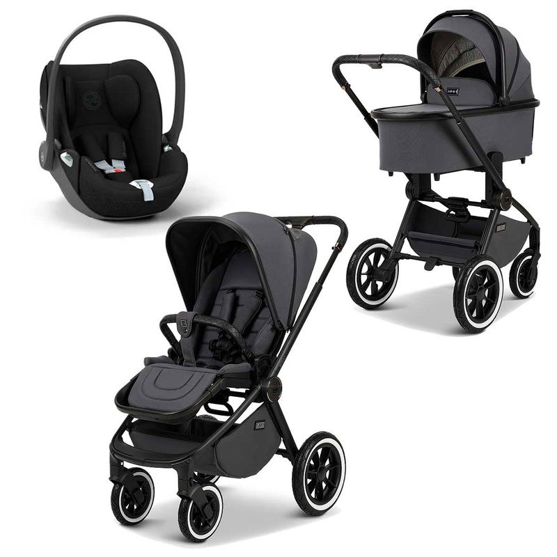 babyonlineshop Moon Resea Plus Kinderwagen-Bundle anthrazit/black matt Kostenloser Versand