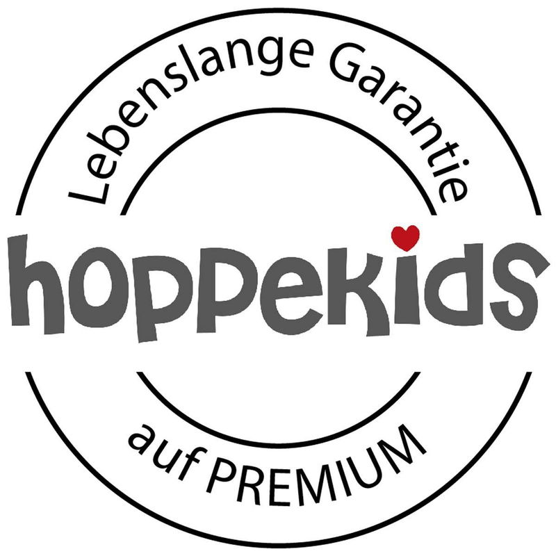 babyonlineshop Hoppekids Hochbett ECO Luxury 90x200 cm mit gerader Leiter Tischplatte & Lounge-Ecke Saisonale Angebote