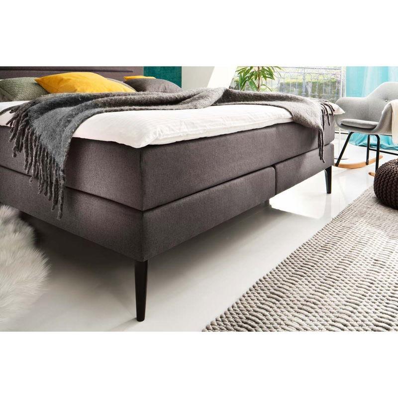 babyonlineshop Meise Möbel Massello Boxspringbett 180 x 200 cm anthrazit Stoff - inklusive Lieferung Tägliche Deals