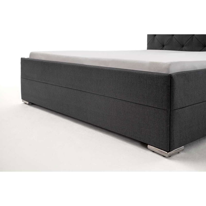 babyonlineshop Meise Möbel Chicago Polsterbett anthrazit 180 x 200 cm mit Chromfüßen Bis zu 55% Rabatt