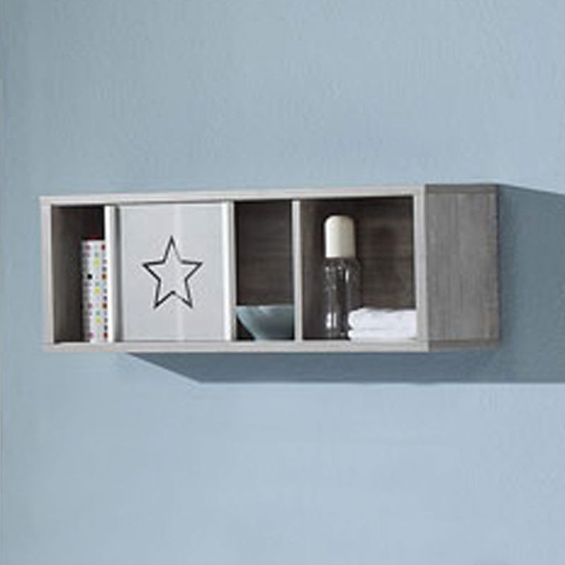 babyonlineshop Schardt Eco Star Wickelkommode Weiß/Driftwood 1 Schiebetür 2 Schubkästen - mit Wickelaufsatz Sonderangebot der Fabrik