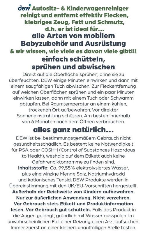 babyonlineshop tfk by dew - Autositz und Kinderwagen Reiniger (65ml) Saisonschlussverkauf